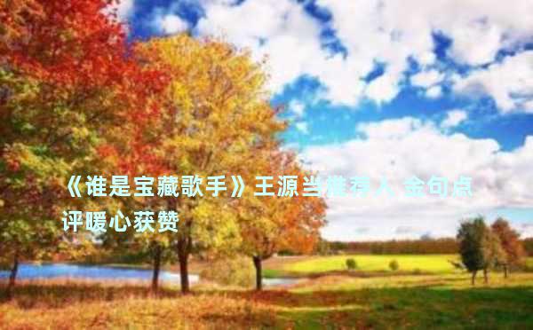 《谁是宝藏歌手》王源当推荐人 金句点评暖心获赞